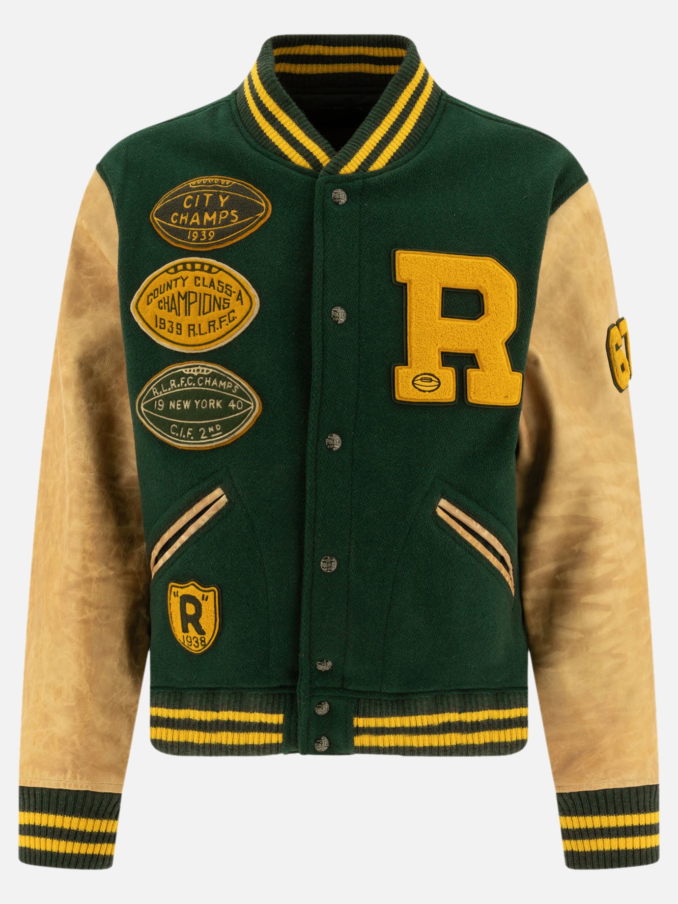 Bomber jackets Solid colour  Green - Polo Ralph Lauren Men | PDP | VIETTI Online Store | thumbnail