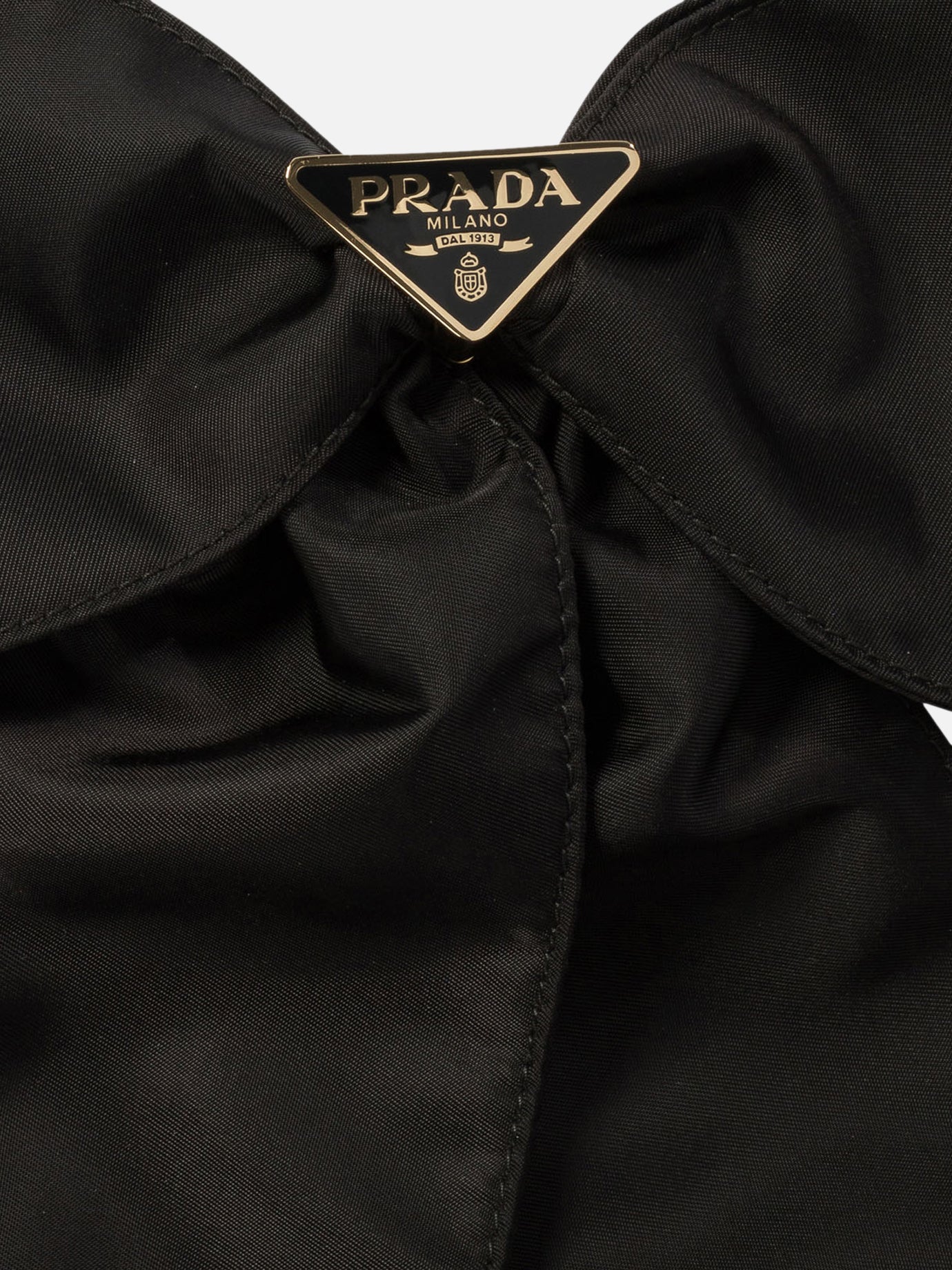 Prada Re-Nylon hair clip with bow Black