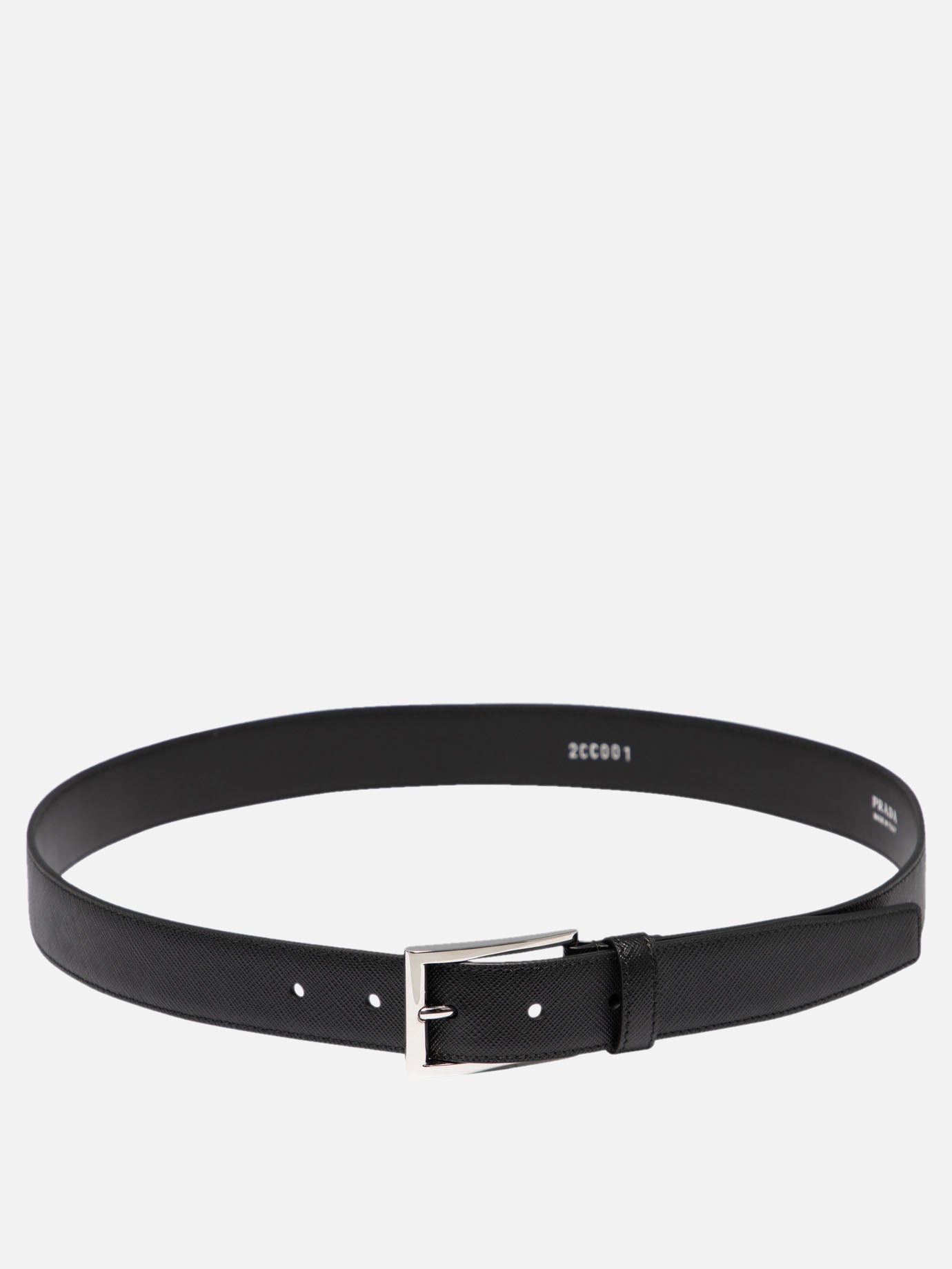 Saffiano leather belt