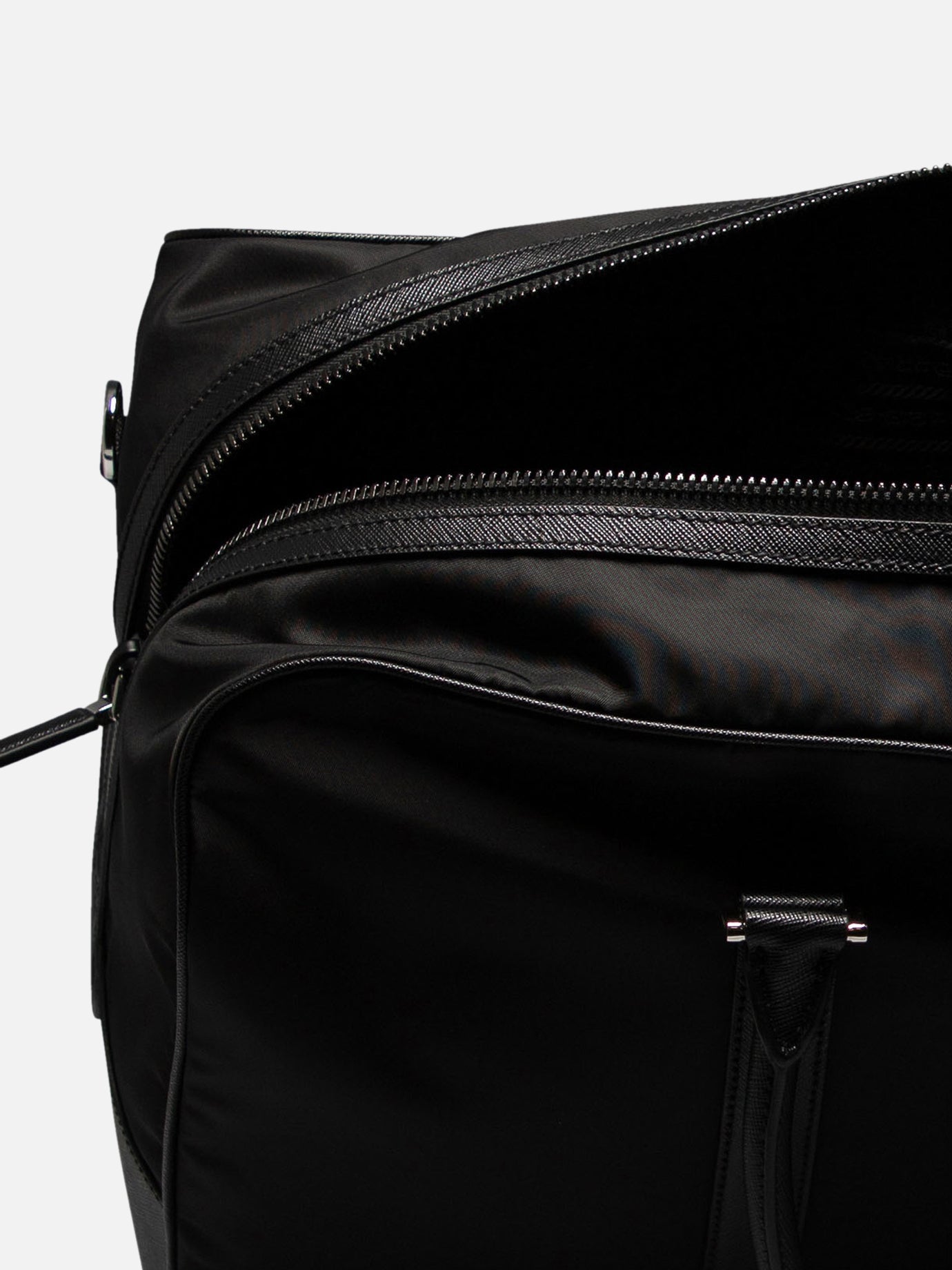 Prada Re-Nylon and Saffiano leather duffel bag Black