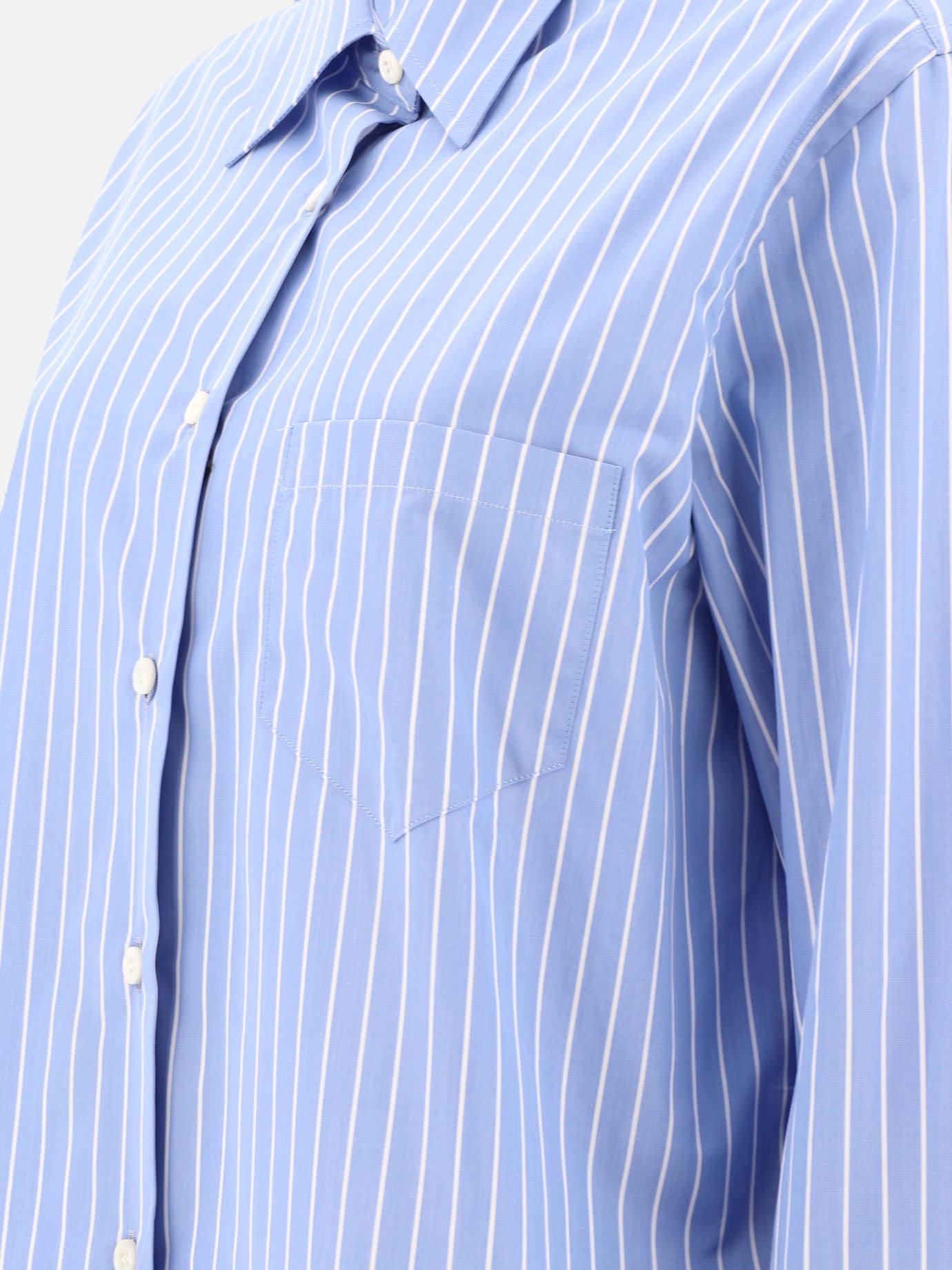 Striped poplin shirt