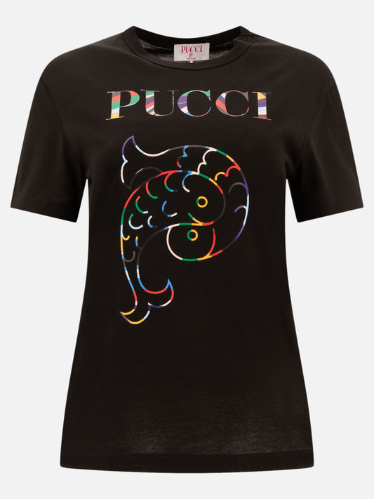 Pucci T-shirt with logo Black