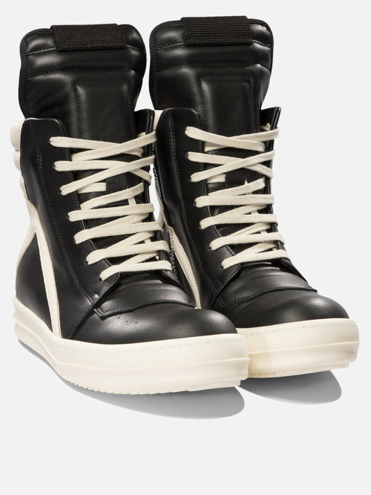 High top sneakers 100% calf leather - 100% rubber  Black - Rick Owens Women | PDP | VIETTI Online Store | 2
