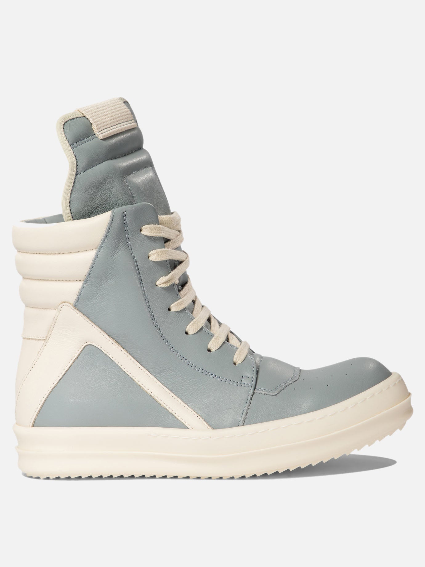 High top sneakers 100% calf leather - 100% rubber  Light blue - Rick Owens Women | PDP | VIETTI Online Store | Zoom-Modal
