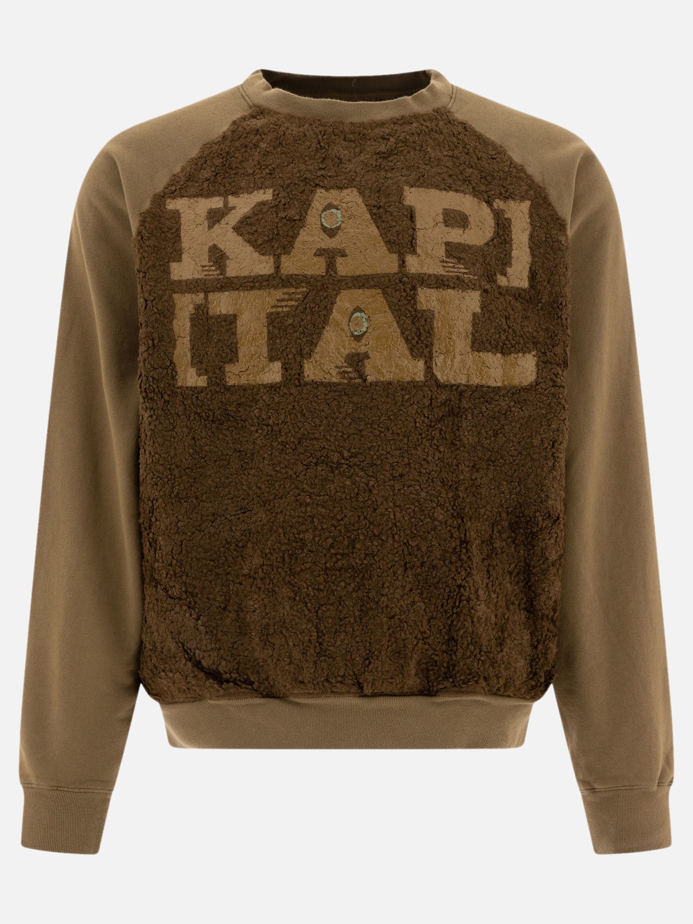 KAPITAL "Speakeasy Fur Grizzly" sweatshirt Green