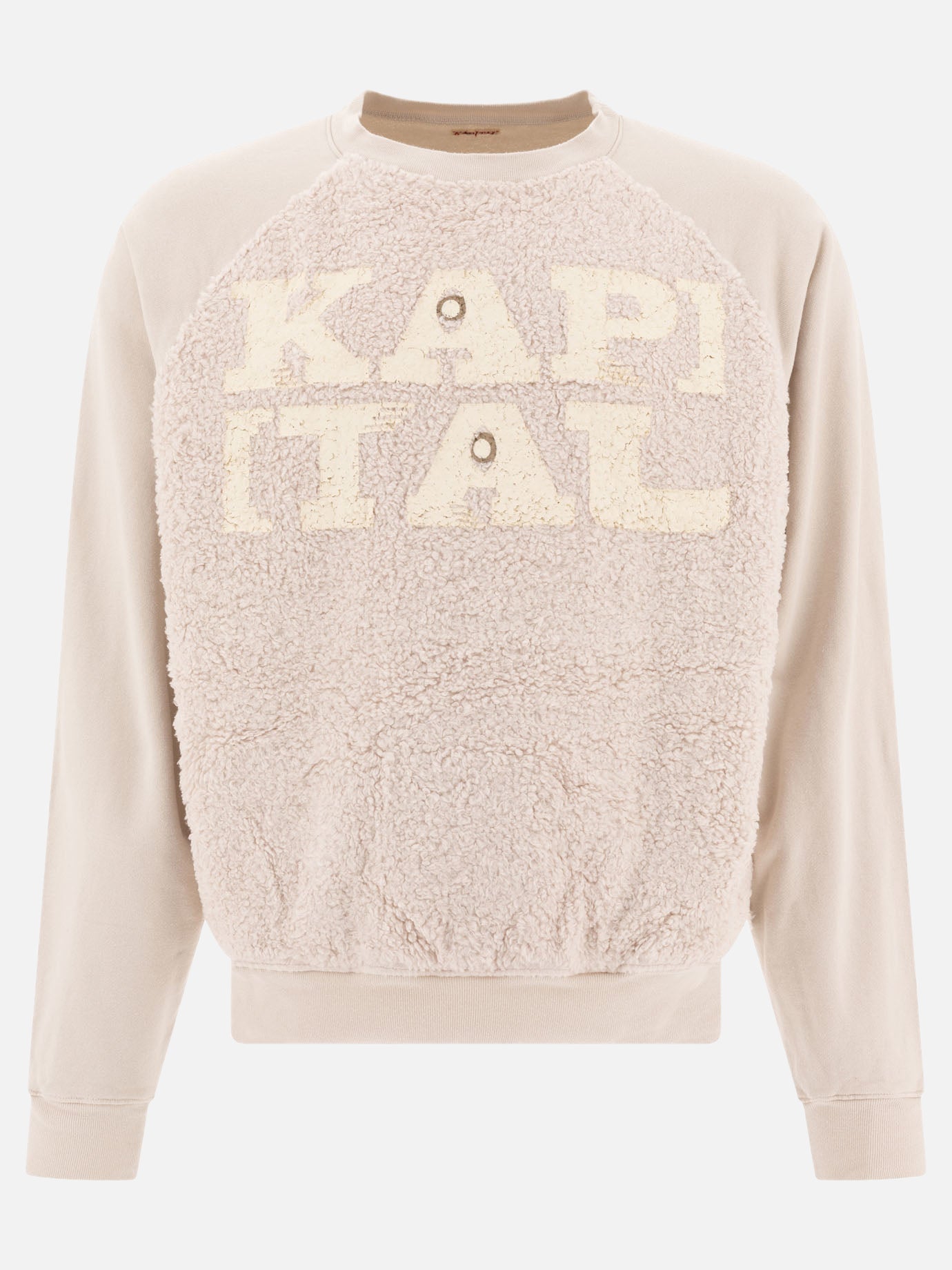 KAPITAL "Speakeasy Fur Grizzly" sweatshirt White