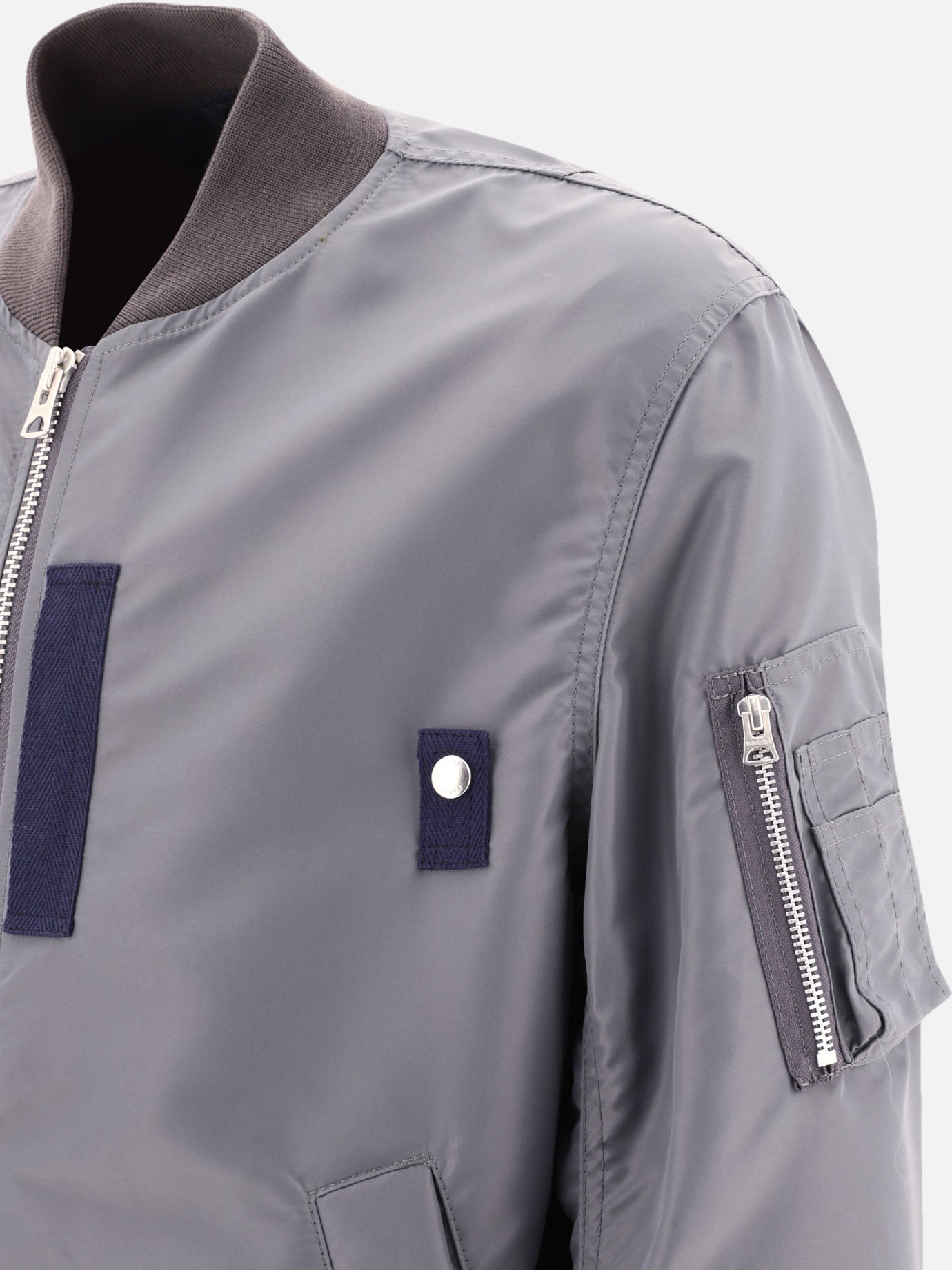 Bomber jackets 100% nylon  Grey - Sacai Men | PDP | VIETTI Online Store | Zoom-Modal_4
