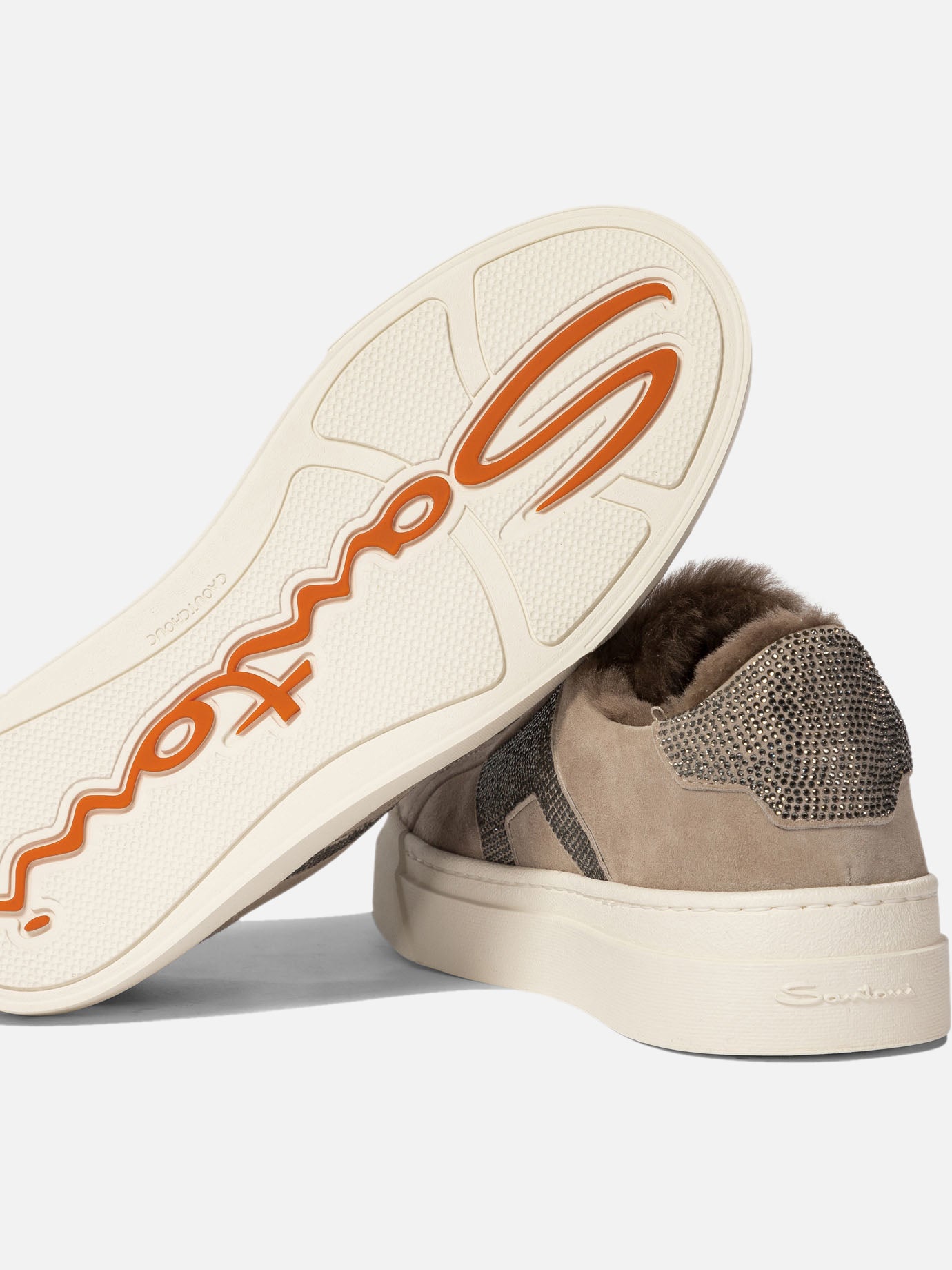 Santoni "Double Buckle" sneakers Beige