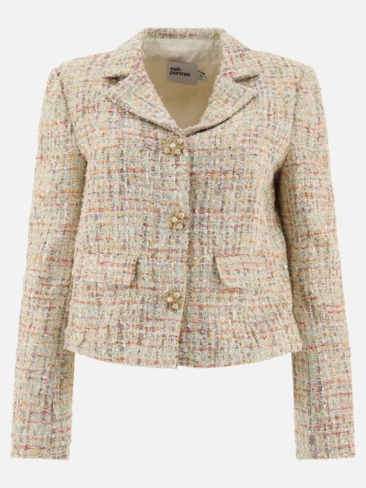 Blazers Print  Beige - Self-portrait Women | PLP | VIETTI Online Store 
