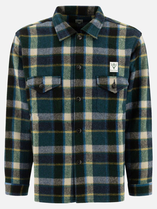 "Smokey" melton wool shirt