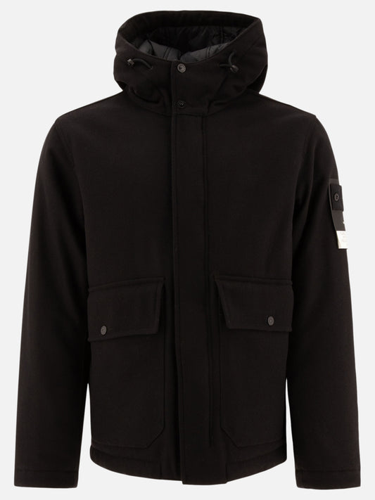 Technical jackets Solid colour  Black - Stone Island Men | PLP | VIETTI Online Store 
