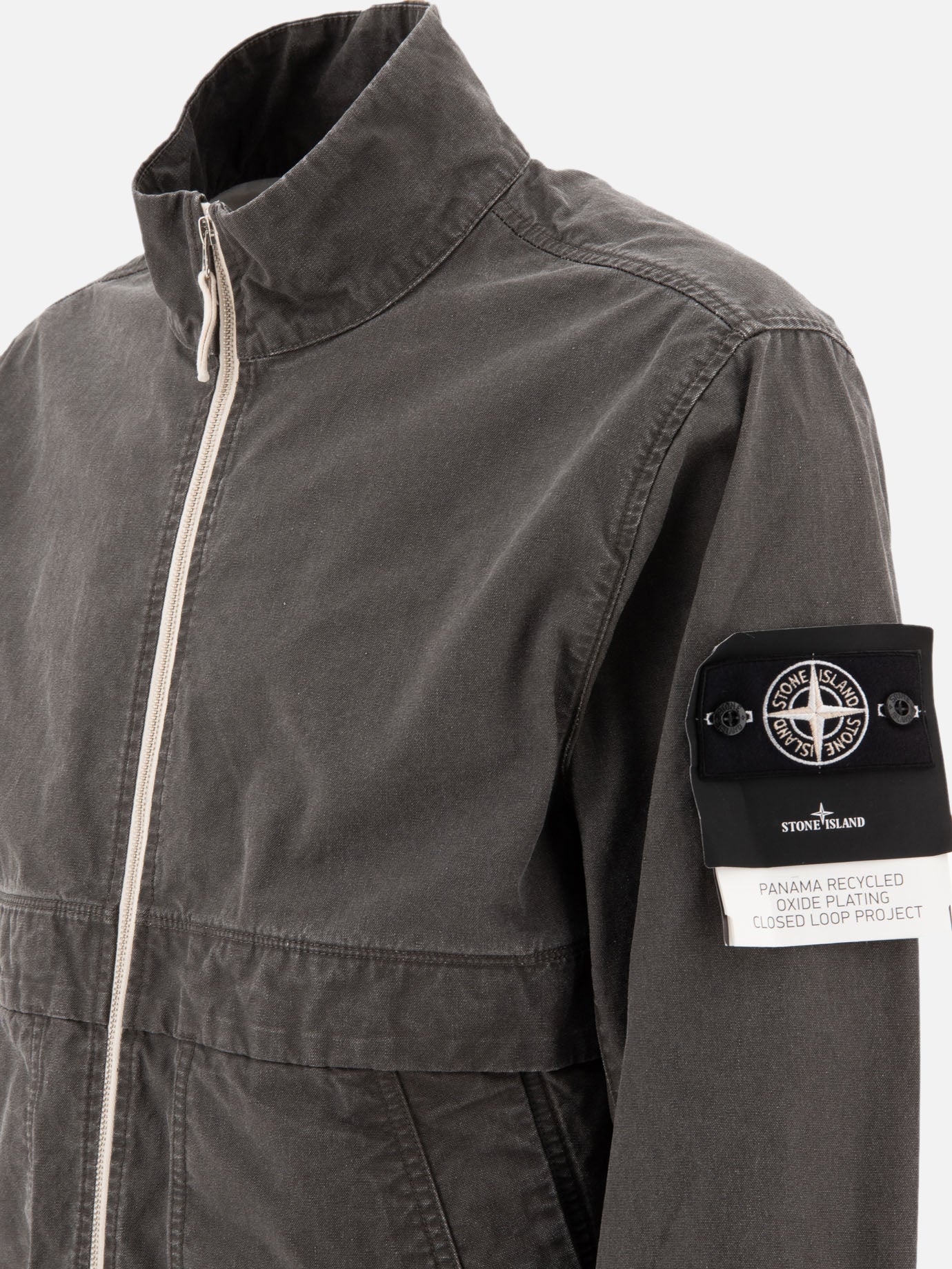 Quilted & Utility Jackets Solid colour  Grey - Stone Island Men | PDP | VIETTI Online Store | thumbnail_4
