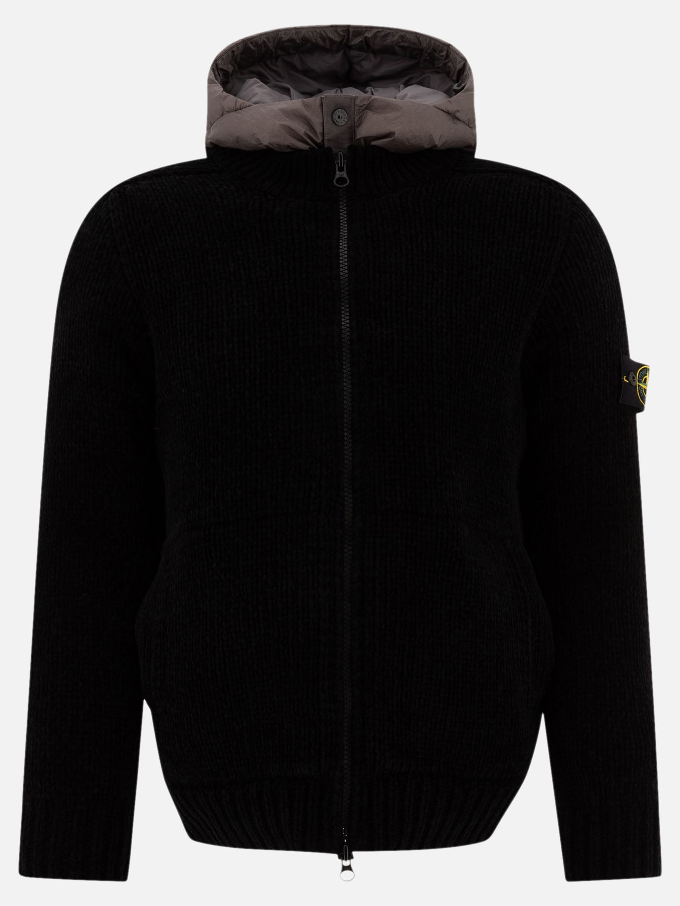 Down jackets Solid colour  Black - Stone Island Men | PDP | VIETTI Online Store | thumbnail