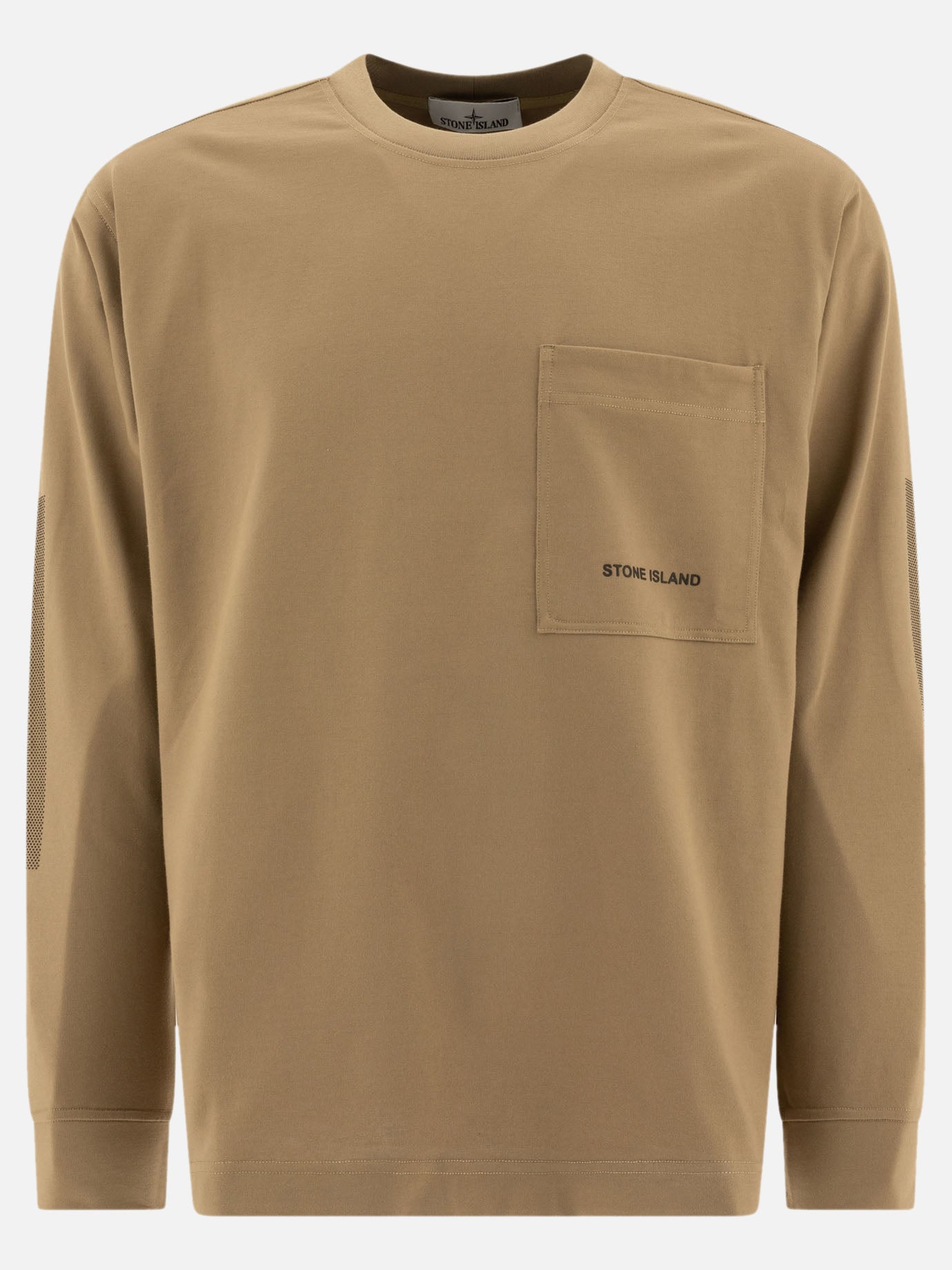 Stone Island T-shirt with patch pocket Beige