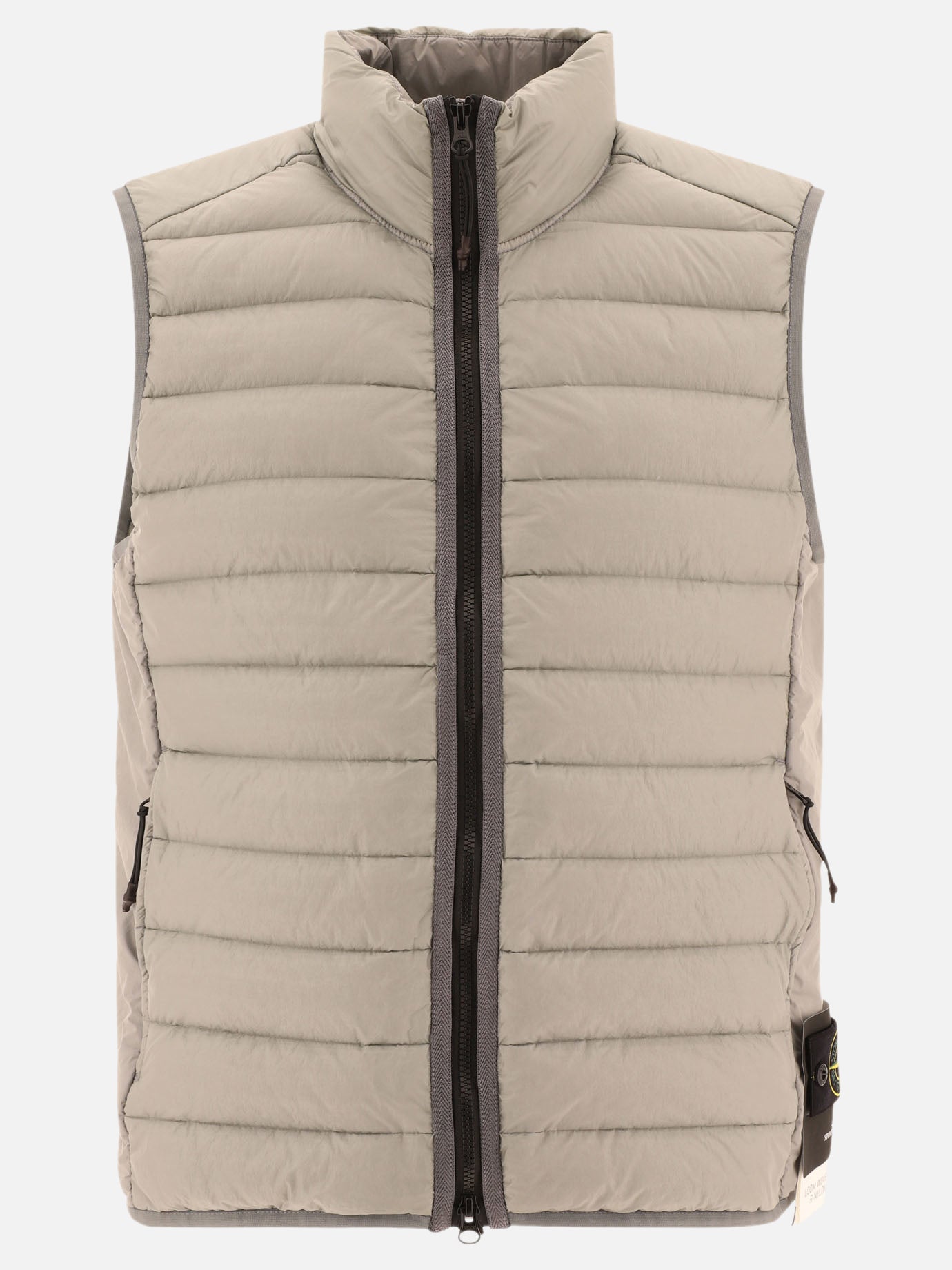 Vest jackets Solid colour  Grey - Stone Island Men | PDP | VIETTI Online Store | thumbnail