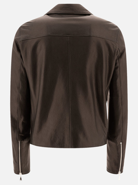 Leather jackets Solid colour  Black - Tagliatore Men | PLP | VIETTI Online Store | 2
