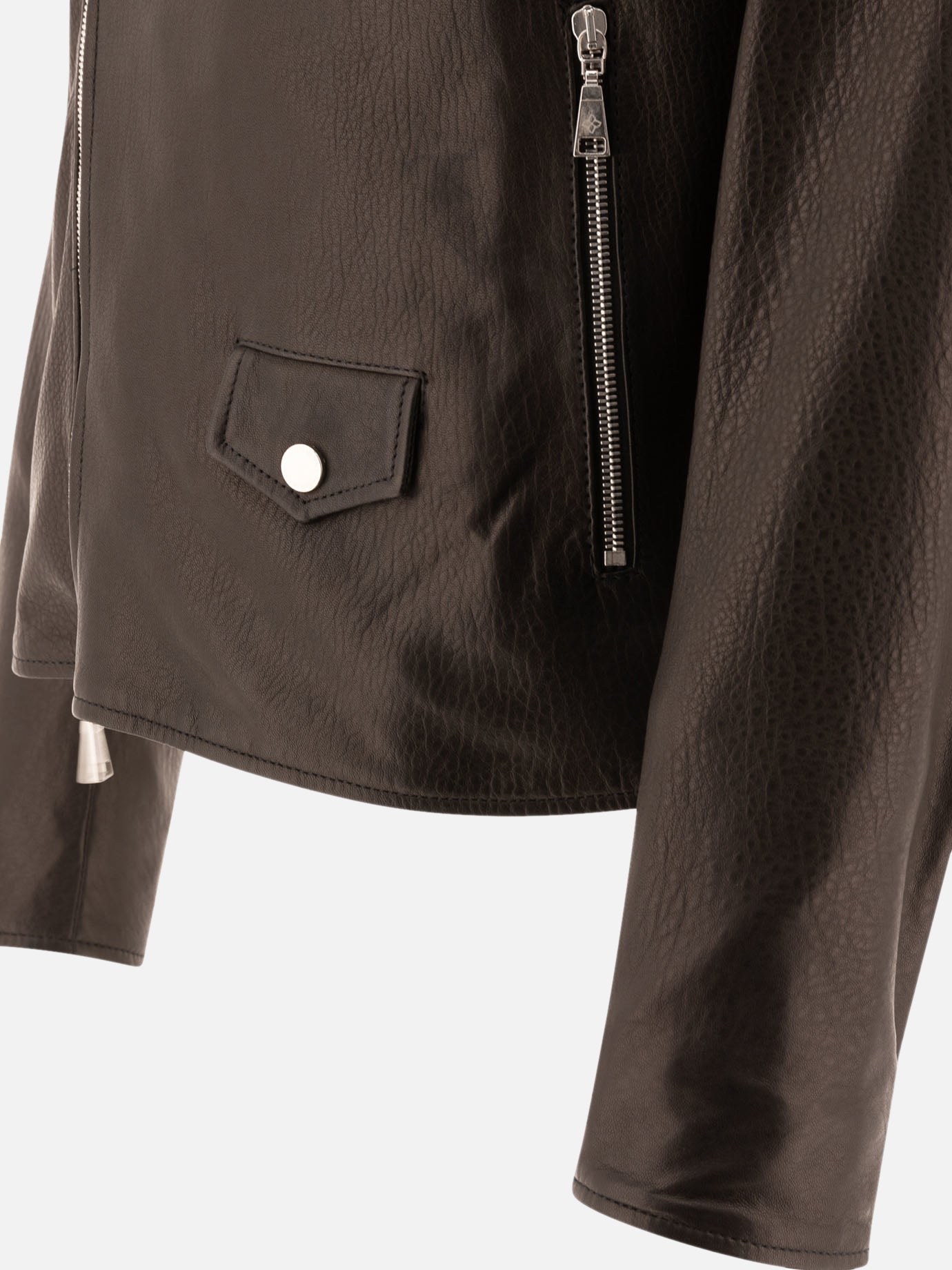 Leather jackets Solid colour  Black - Tagliatore Men | PDP | VIETTI Online Store | Zoom-Modal_4
