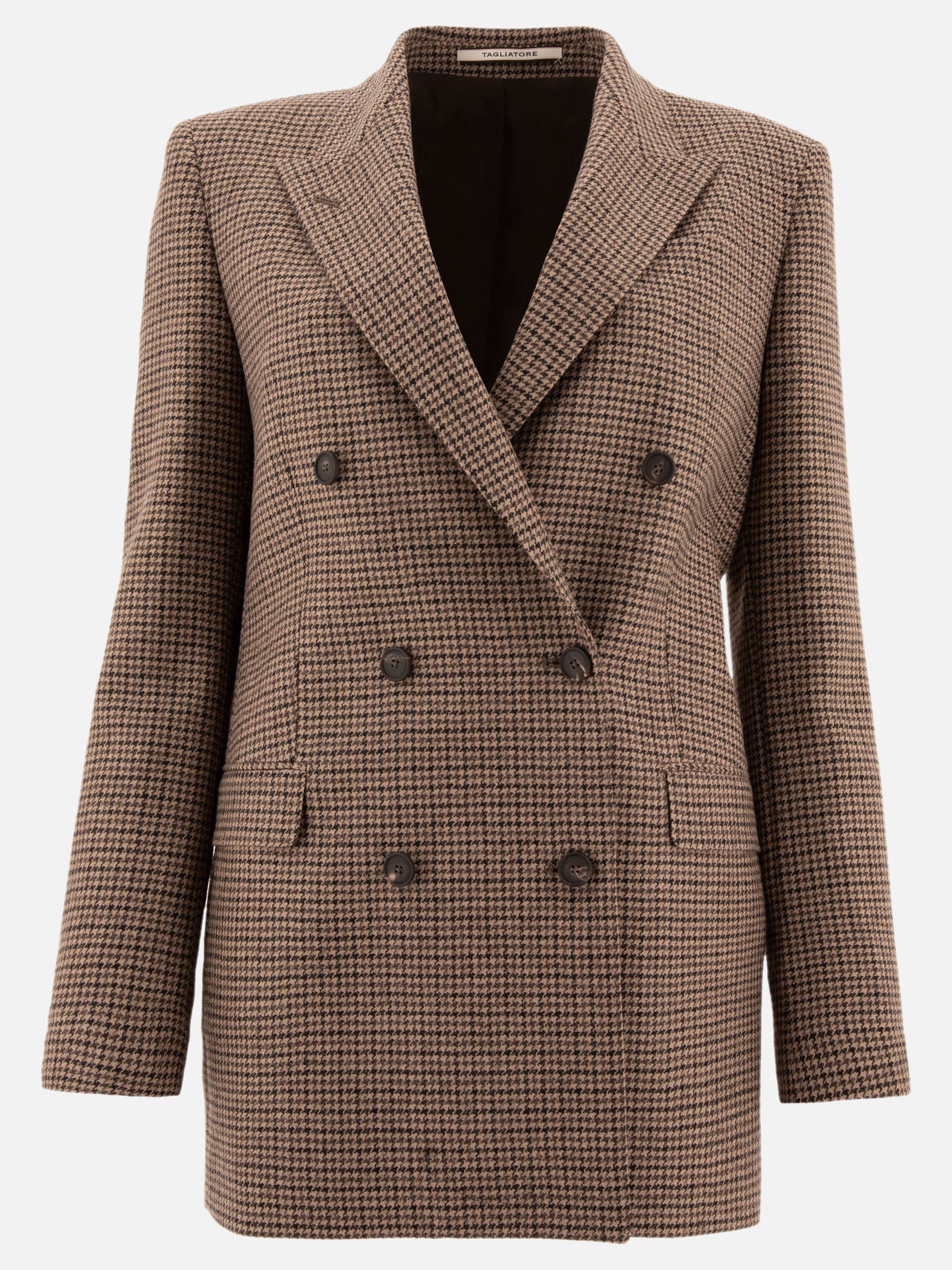 Blazers Houndstooth  Brown - Tagliatore Women | PDP | VIETTI Online Store | Zoom-Modal
