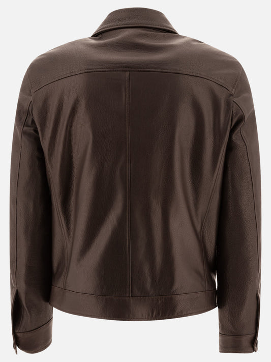 Leather jackets Solid colour  Brown - Tagliatore Men | PLP | VIETTI Online Store | 2
