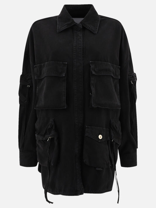 The Attico "Fern" coat Black