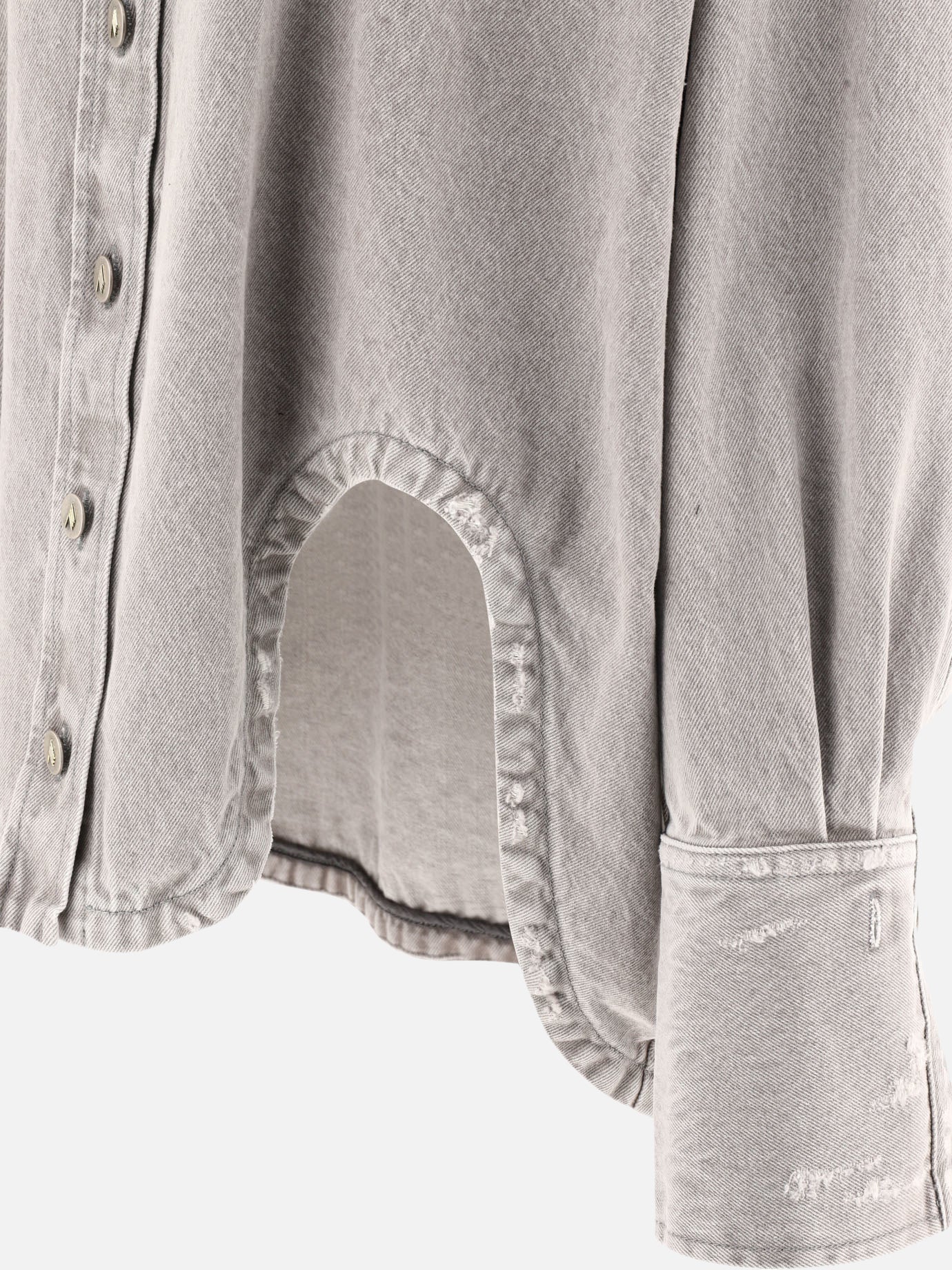 The Attico Denim jacket with cut-out Grey