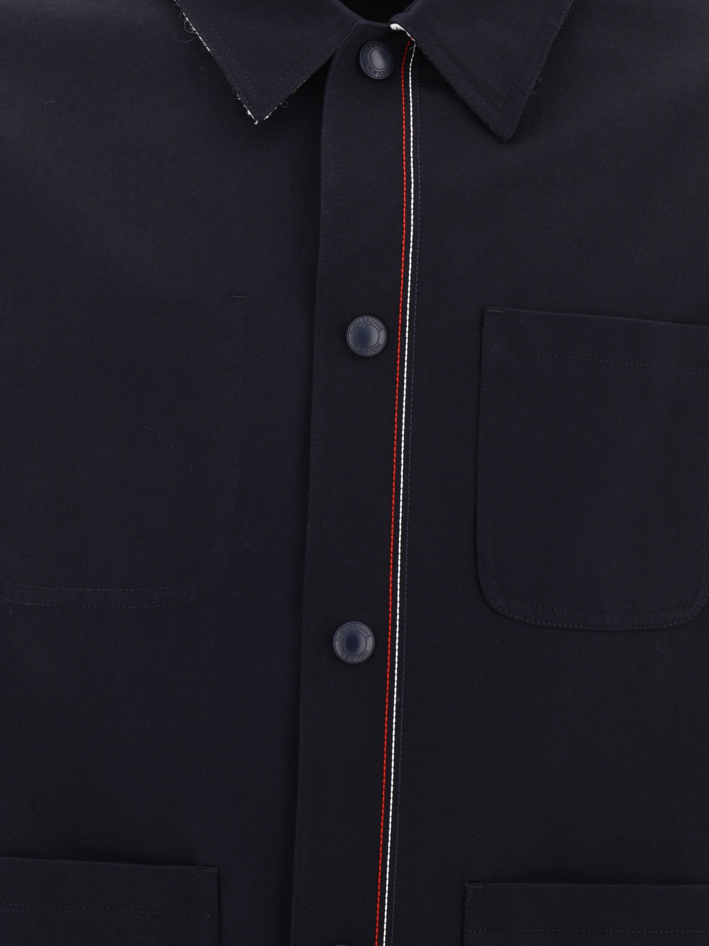 Overshirt jackets Solid colour  Blue - Thom Browne Men | PDP | VIETTI Online Store | thumbnail_3