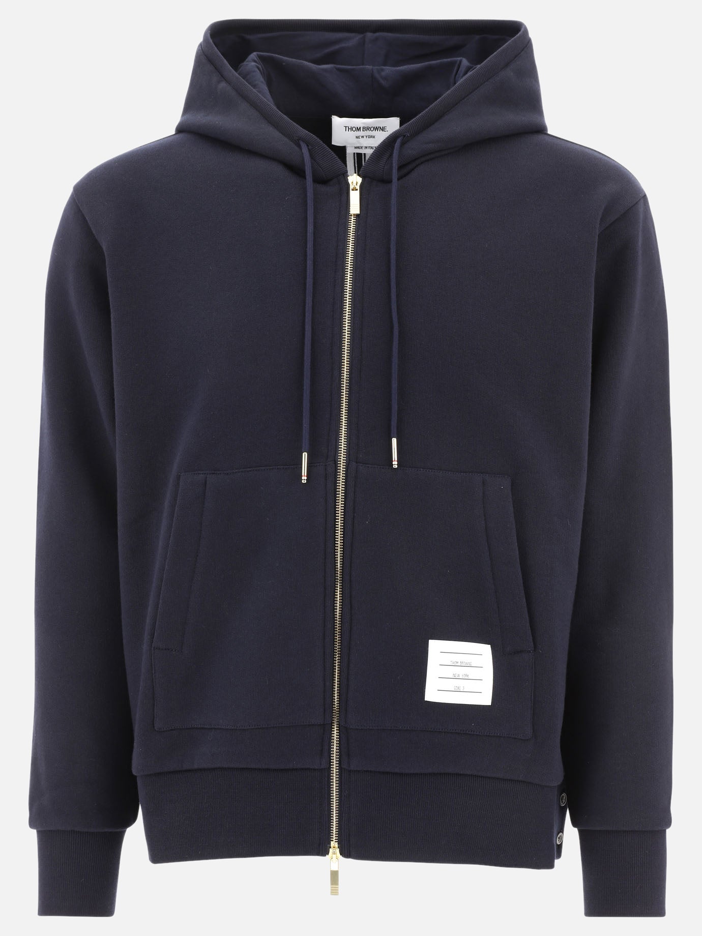 Thom Browne "Loopback" hoodie Blue