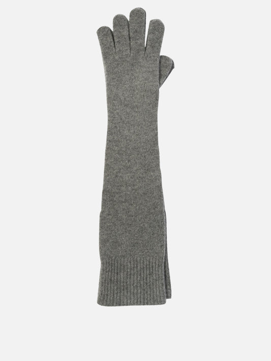 Toteme Long knit gloves Grey