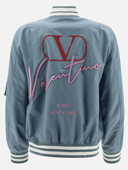 Bomber jackets Solid colour  Light blue - Valentino Men | PLP | VIETTI Online Store | 2
