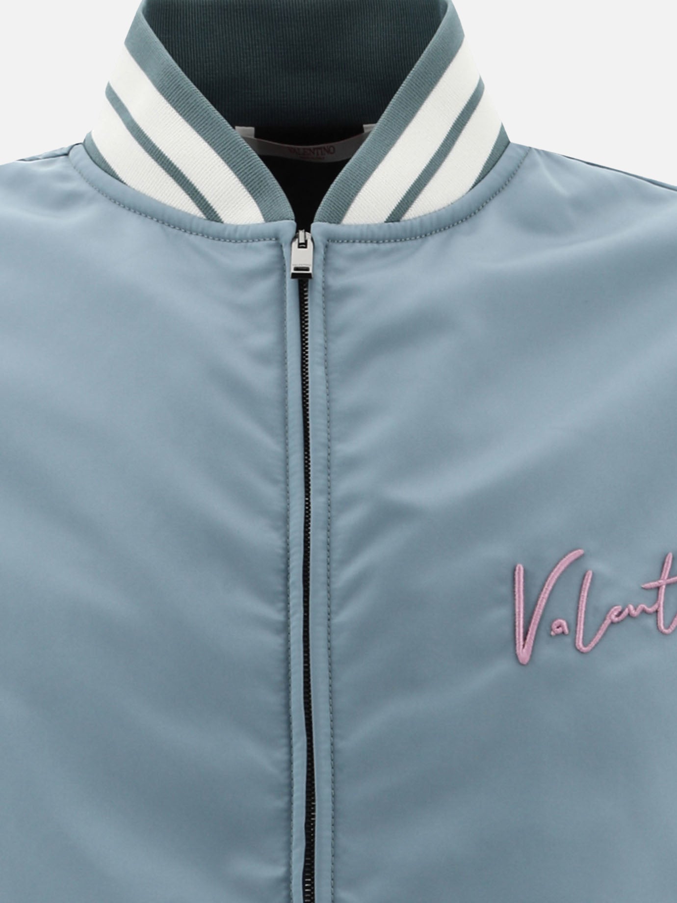 Bomber jackets Solid colour  Light blue - Valentino Men | PDP | VIETTI Online Store | Zoom-Modal_3
