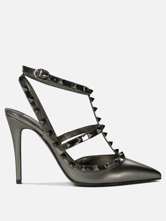 Valentino Garavani "Rockstud" slingback Grey