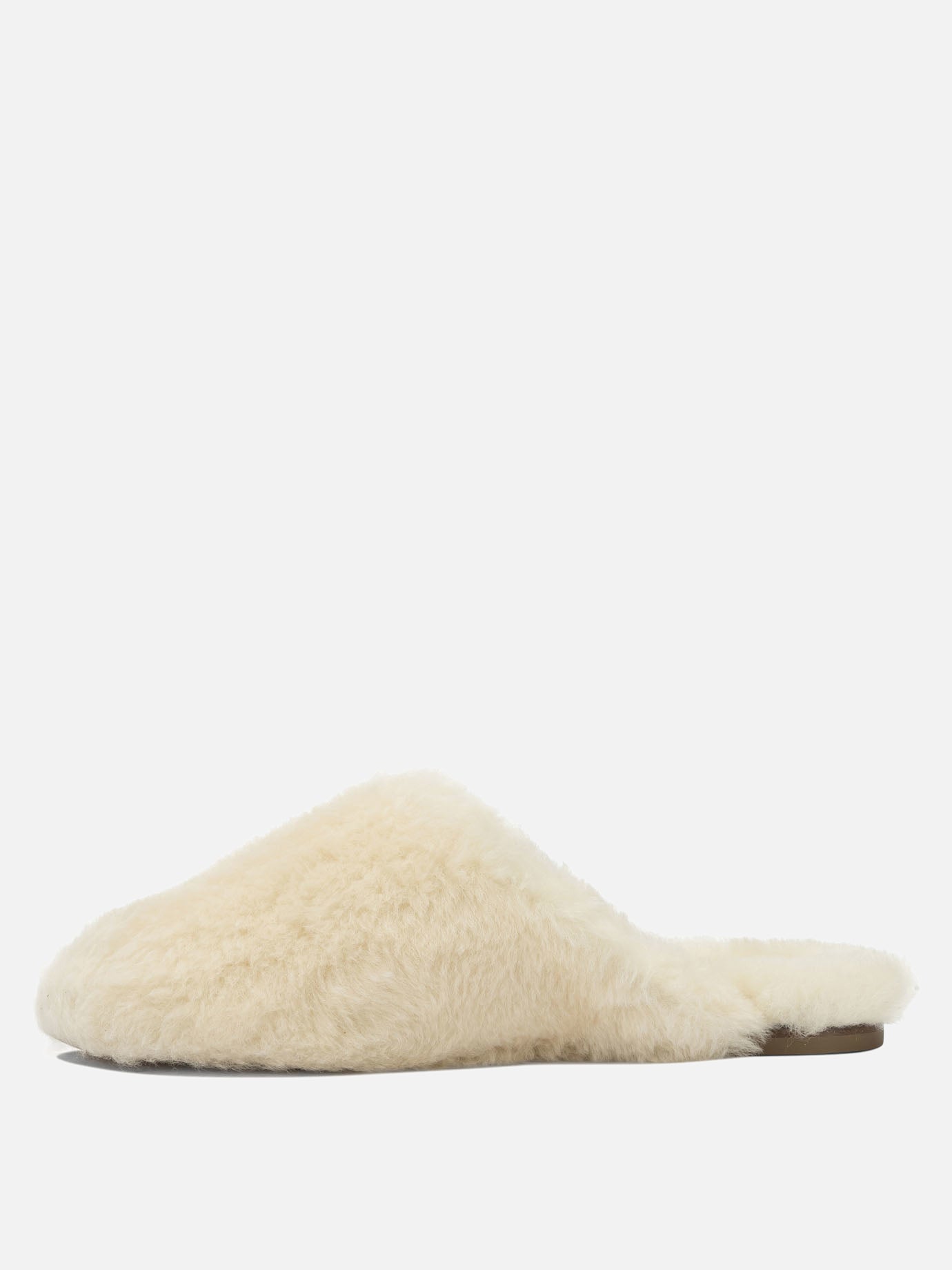 Slippers 100% shearling on calf leather - 100% leather  White - Aeyde Women | PDP | VIETTI Online Store | thumbnail_3