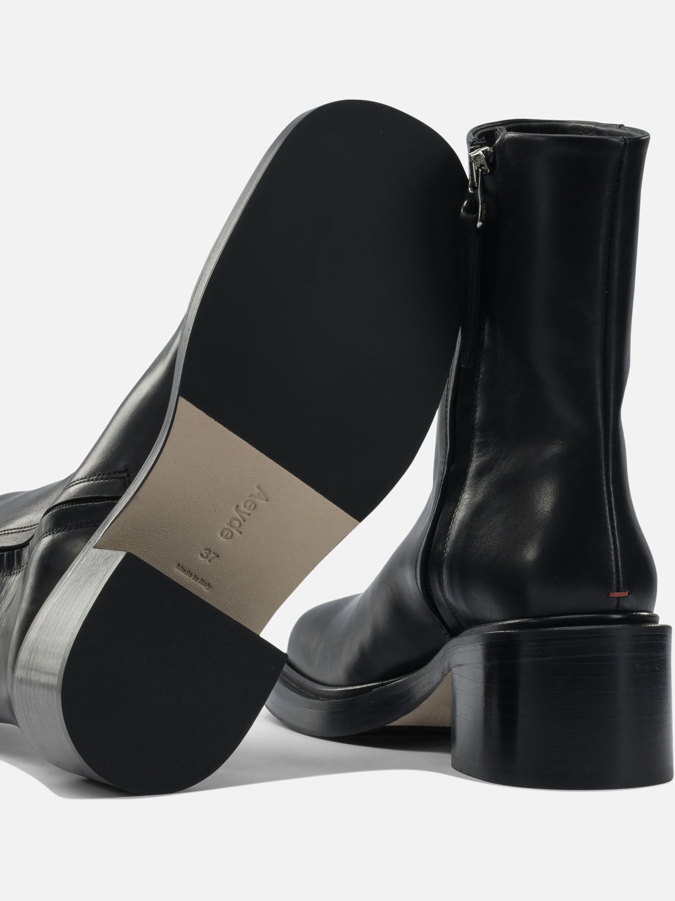 Stivaletti con zip 100% leather - 70% leather 30% rubber  Nero - Aeyde Donna | PDP | VIETTI Online Store | thumbnail_5