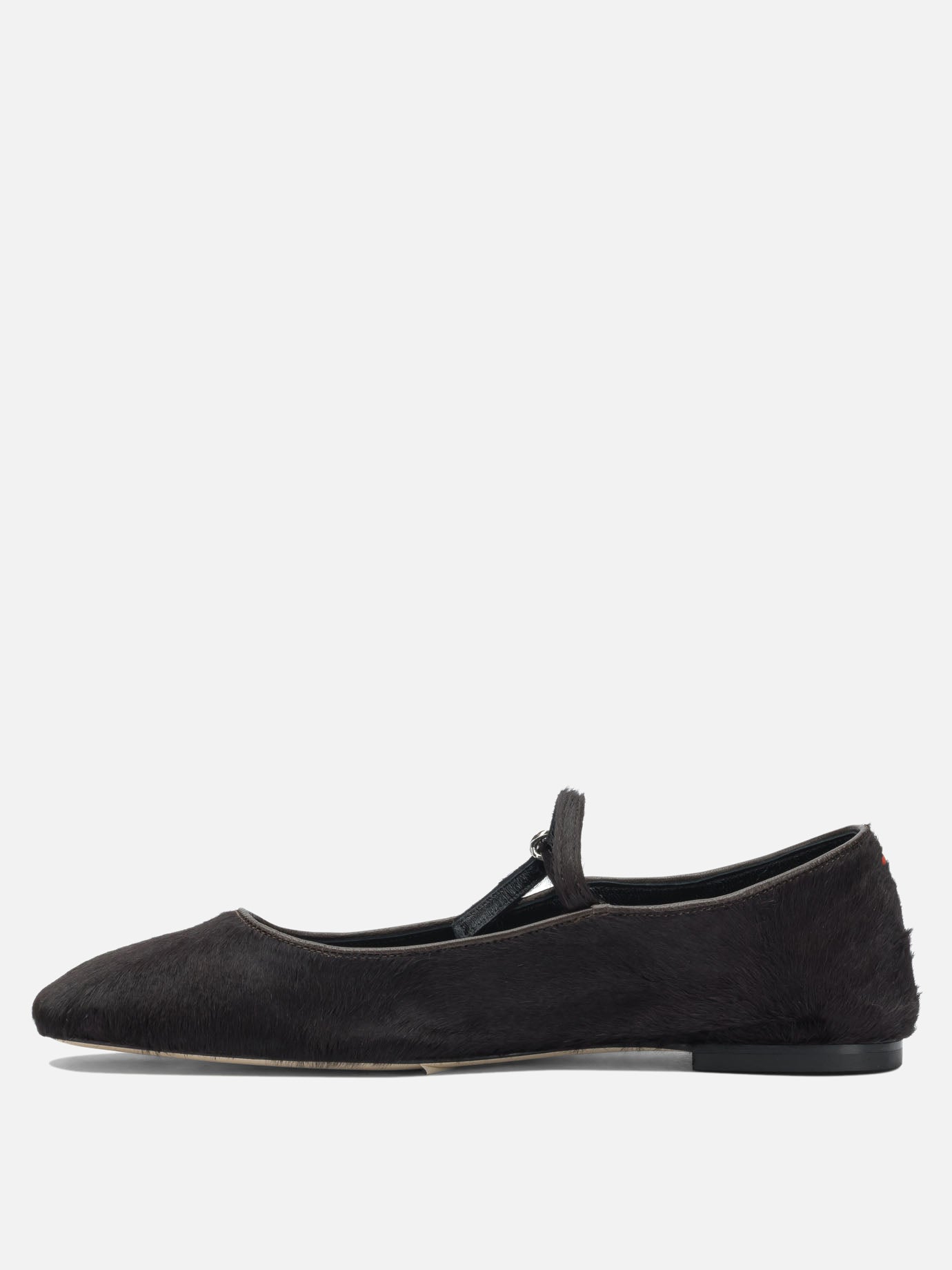 Mary Jane ballet flats 100% ponyhair on calf leather - 100% leather  Brown - Aeyde Women | PDP | VIETTI Online Store | Zoom-Modal_3
