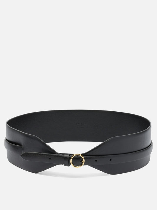 Alaïa Wide double leather belt 10647832_80 Black 1