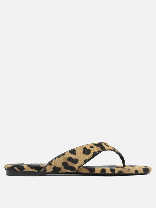 Flat sandals 100% leather - 100% leather  Brown - Alaïa Women | PDP | VIETTI Online Store 
