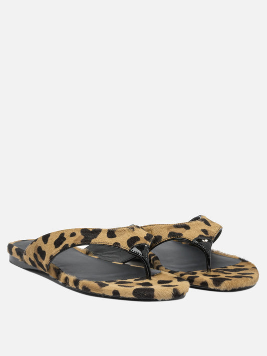 Flat sandals 100% leather - 100% leather  Brown - Alaïa Women | PDP | VIETTI Online Store | 2
