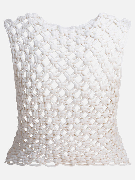Alaïa Hand-knotted top 17248656_36 White 2