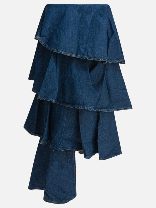 Gonne midi Denim  Blu - Alaïa Donna | PDP | VIETTI Online Store 
