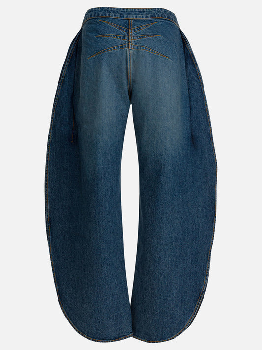 Wide-leg jeans Solid colour  Light blue - Alaïa Women | PDP | VIETTI Online Store | 2
