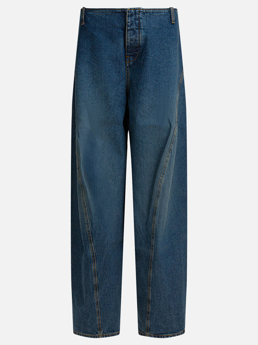 Wide-leg jeans Solid colour  Blue - Alaïa Women | PDP | VIETTI Online Store 
