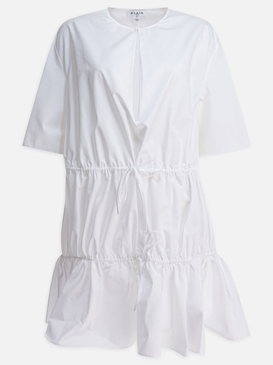Alaïa Cotton poplin dress 19833358_36 White 1