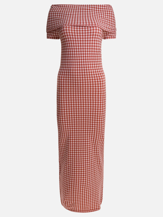 Abiti midi Gingham  Rosa - Alaïa Donna | PDP | VIETTI Online Store 
