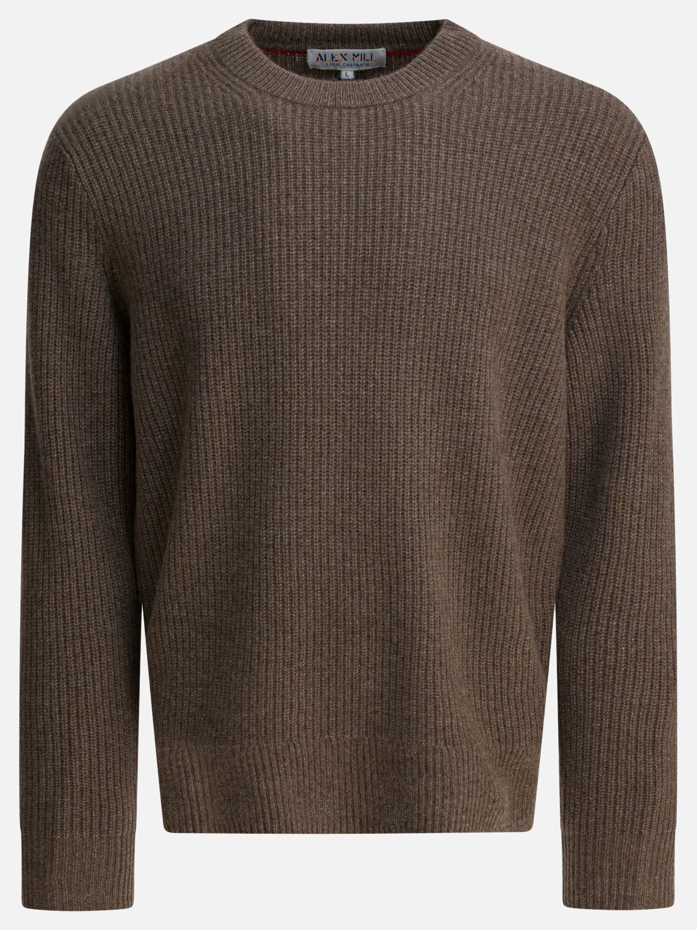 Crewneck sweaters Solid colour  Brown - Alex Mill Men | PDP | VIETTI Online Store | Zoom-Modal
