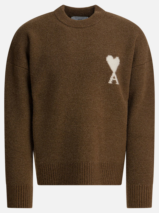 Crewneck sweaters Logo  Brown - Ami Paris Men | PLP | VIETTI Online Store 
