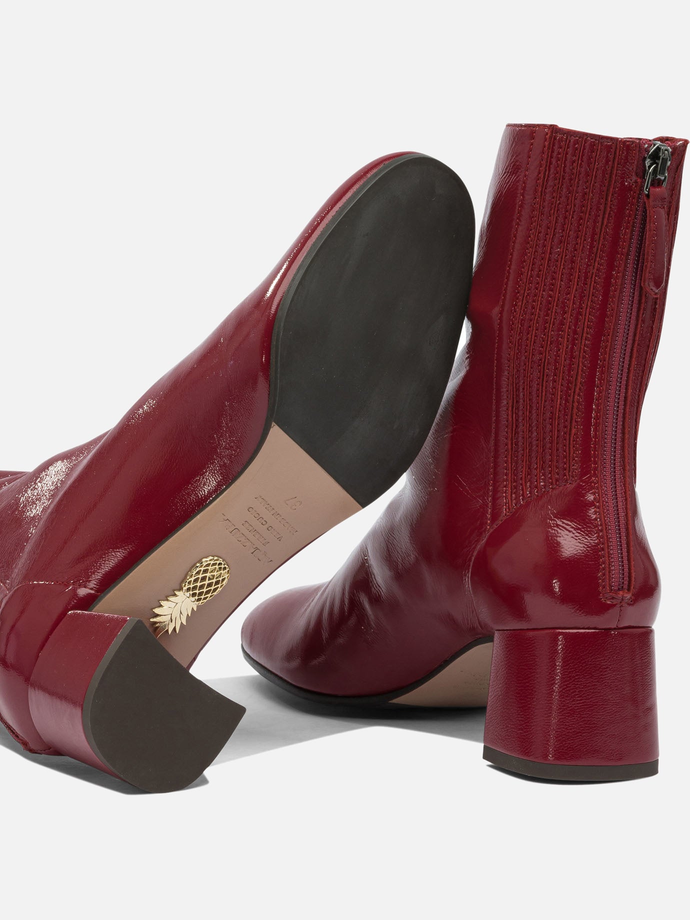 Zipped boots 95% lamb leather 5% polyester - 100% calf leather  Red - Aquazzura Women | PDP | VIETTI Online Store | Zoom-Modal_5
