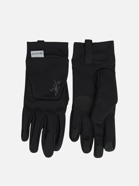 Sport gloves 92% nylon 8% elastane with epe & pu membrane 100% polyester backing glove secondary fabric: 84% polyester 16% elastane  Black - Arc'teryx Men | PDP | VIETTI Online Store 
