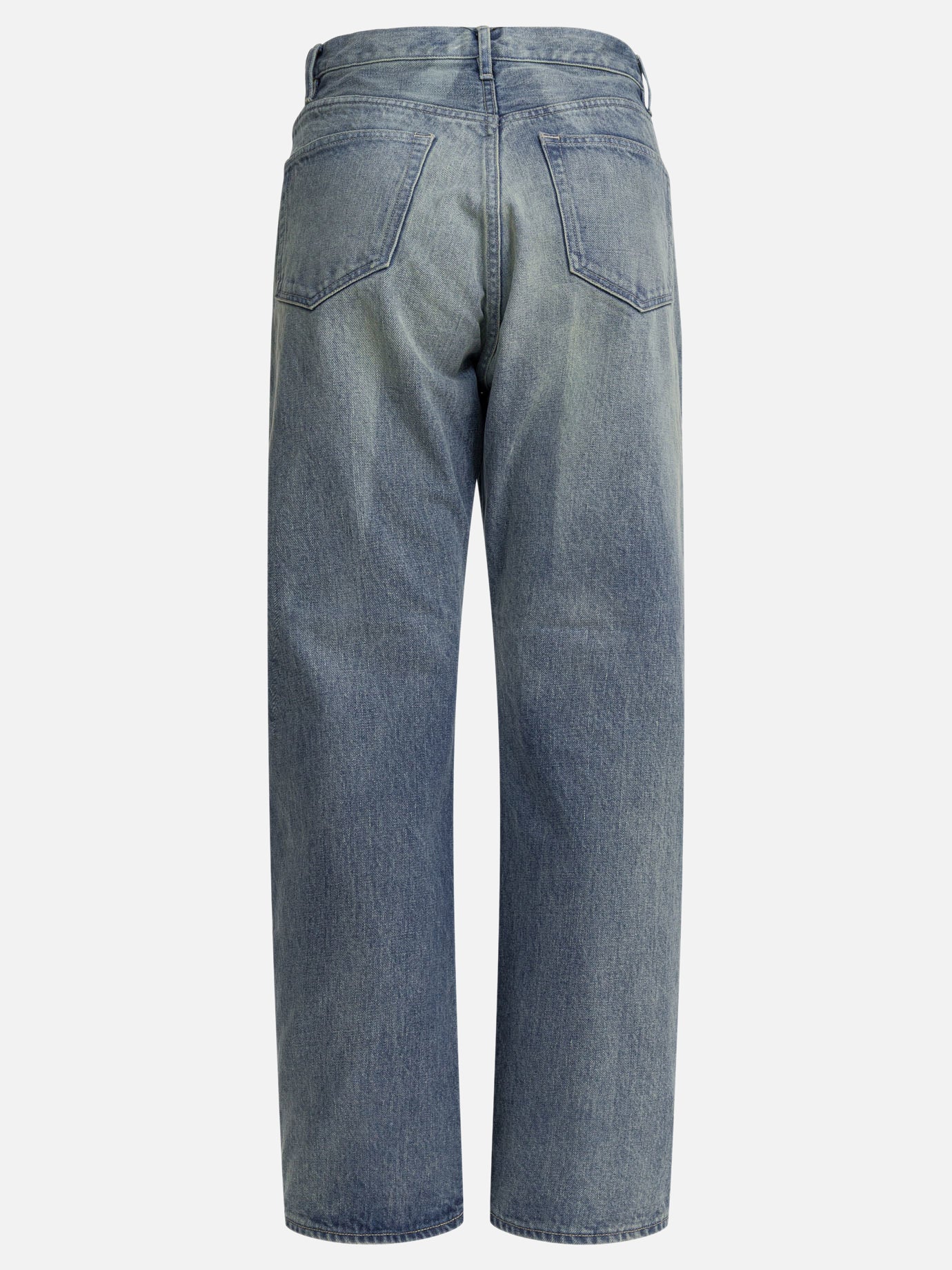 Wide-leg jeans Solid colour  Blue - Auralee Women | PDP | VIETTI Online Store | thumbnail_2