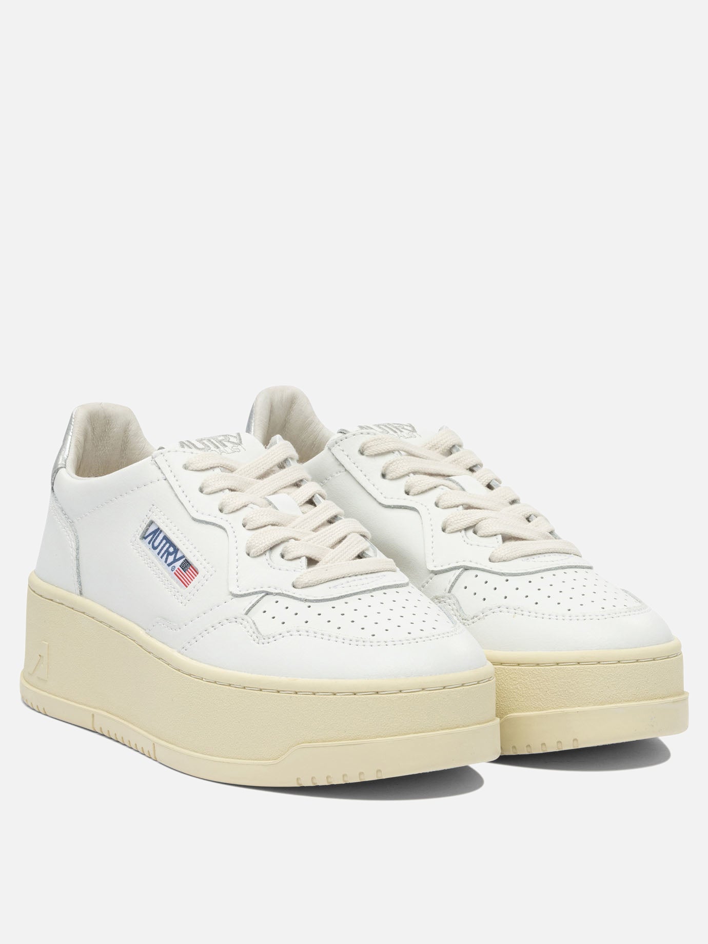 Sneaker basse 95% cow leather 5% metallic cow leather - 100% rubber  Bianco - Autry Donna | PDP | VIETTI Online Store | thumbnail_2