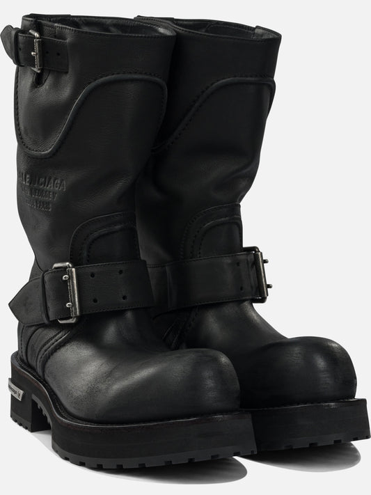 Pull-on boots 100% calfskin leather - 100% rubber  Black - Balenciaga Men | PDP | VIETTI Online Store | 2
